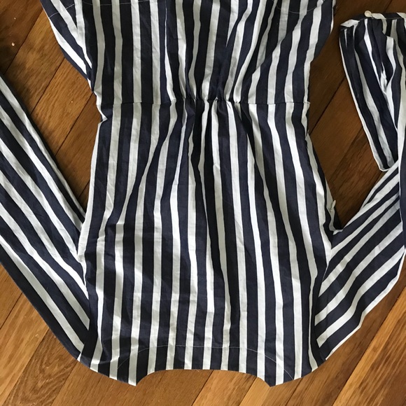 JCrew Wrap top blouse stripe Madewell Alexa chung - Picture 6 of 8